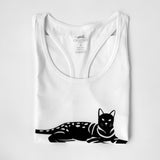 Women's 100% Pima Cotton Tank Top - White - Large - Bengal Cats for sale near me - Brown, Silver & Snow Bengal kittens for Sale